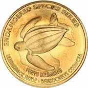 25 Sen - Agong XII Leatherback Turtle, Malaysia, 2006 reverse image