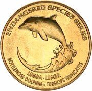 25 Sen - Agong XII Bottlenose Dolphin, Malaysia, 2006 reverse image