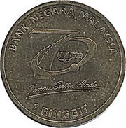 1 Ringgit - Agong XIV Radio Television Malaysia obverse image