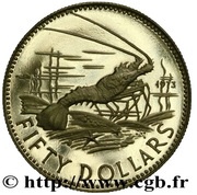 50 Dollars Independence, Bahamas, 1973 reverse image