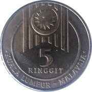 5 Ringgit - Agong VIII XV SEA Games obverse image