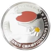 10 Ringgit - Agong XIV World Team Table Tennis Championships 2016, Malaysia, 2016 reverse image