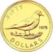 50 Dollars - Elizabeth II Independence, Bahamas, 1974-1977 reverse image