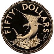 50 Dollars Swordfish, Bahamas, 1982 reverse image