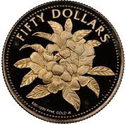 50 Dollars Golden Allamanda, Bahamas, 1984 reverse image