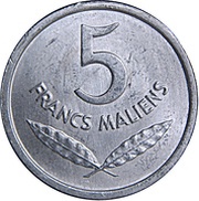 5 Francs Maliens reverse image