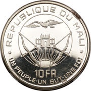 10 Francs Independence; Piedfort Essai obverse image