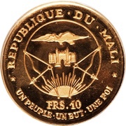 10 Francs President Modibo Keita, "1967" obverse image