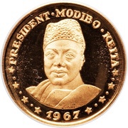 10 Francs President Modibo Keita, "1967" reverse image