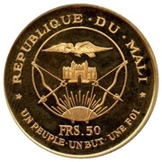 50 Francs President Modibo Keita, "1967" obverse image
