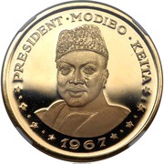 100 Francs President Modibo Keita, "1967" reverse image
