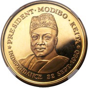 100 Francs Independence reverse image
