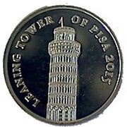 100 Francs CFA Leaning Tower of Pisa reverse image