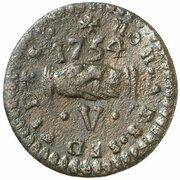 5 Grani - Manuel Pinto de Fonseca, Malta, 1751-1762 reverse image