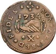 1 Carlino - Antonio Manoel de Vilhena, Malta, 1734 reverse image