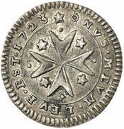 2 Tari - Antonio Manoel de Vilhena, Malta, 1723 reverse image