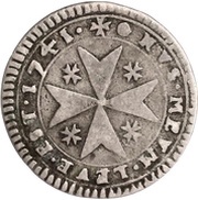 2 Tari - Manuel Pinto de Fonseca, Malta, 1741 reverse image