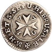 2 Tari - Emmanuel de Rohan, Malta, 1776-1779 reverse image