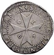 3 Tari - Gregorio Carafa, Malta, 1680 reverse image