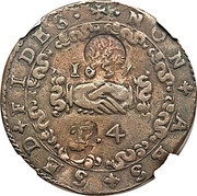 4 Tari Countermarked, Malta, 1636-1651 reverse image