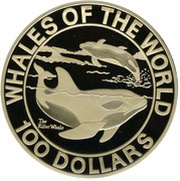 100 Dollars Cetacea-Orca, Bahamas, 1994 reverse image