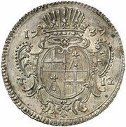 12 Tari - Ramon Despuig, Malta, 1737 reverse image