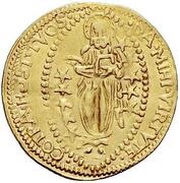 1 Zecchino - Juan de Homedes, Malta, 1539 reverse image