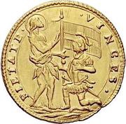 1 Zecchino - Antonio Manoel de Vilhena, Malta, 1725 reverse image