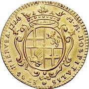 2 Zecchini - Antonio Manoel de Vilhena, Malta, 1726 reverse image
