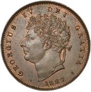 ⅓ Farthing - George IV obverse image