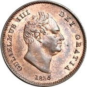 ⅓ Farthing - William IV obverse image