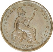 ⅓ Farthing - Victoria 1st portrait reverse image