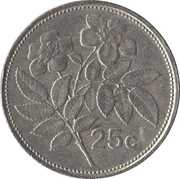 25 Cents, Malta, 1986 reverse image