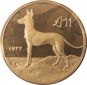 1 Lira Maltese Hunting Dog reverse image