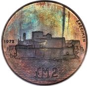 2 Liri Fort St. Angelo; Specimen, Malta, 1972 reverse image