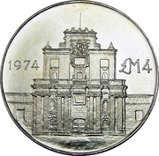 4 Liri Cottonera Gate, Malta, 1974 reverse image