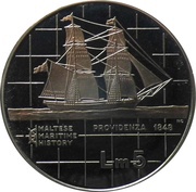 5 Liri Providenza, Malta, 1984 reverse image