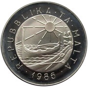 5 Liri Valetta City obverse image