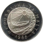 5 Liri Knight of Malta obverse image