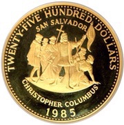 2500 Dollars Christopher Columbus reverse image