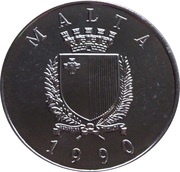 5 Liri Papal Visit obverse image