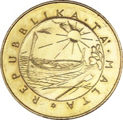 25 Liri First Gozitan Coin obverse image