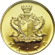 50 Liri First Maltese Coin obverse image
