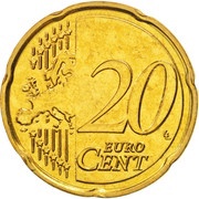 20 Euro Cents 2nd map reverse image