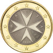 1 Euro 2nd map obverse image