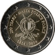 2 Euros Malta Police Force obverse image