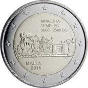 2 Euros Mnajdra Temples obverse image