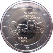 2 Euros TA’ ĦAĠRAT Temples obverse image