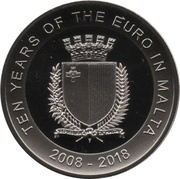 5 Euros Euro Anniversary in Malta obverse image