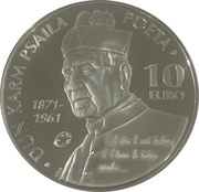 10 Euros Dun Karm Psaila, Malta, 2013 reverse image